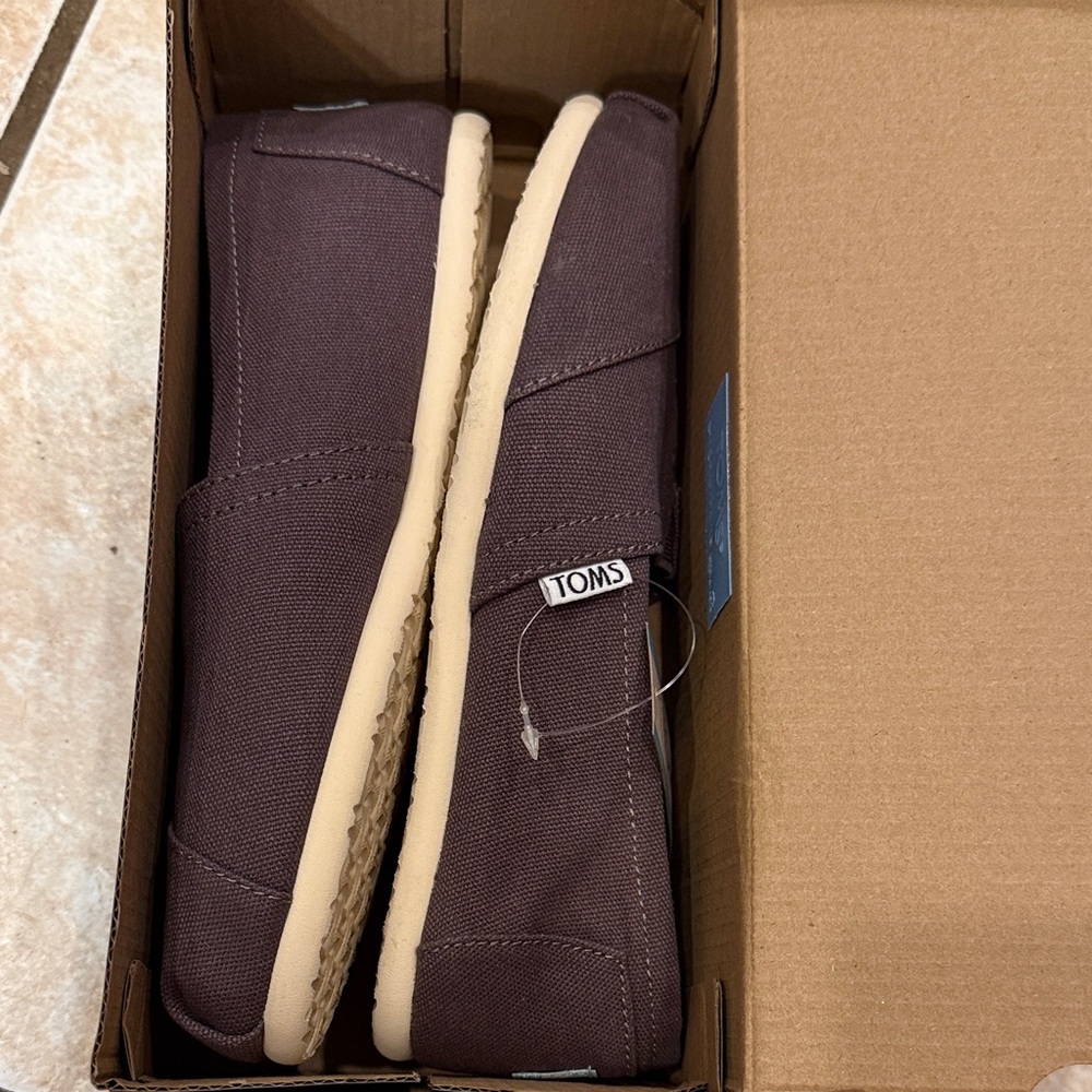 NIB Toms Ash Canvas Slip-Ons - Picture 5 of 6